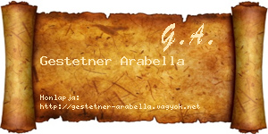 Gestetner Arabella névjegykártya